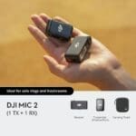 DJI MIC 2 (1 TX + 1 RX | Pocket Sized Pro Single Wireless Microphone)