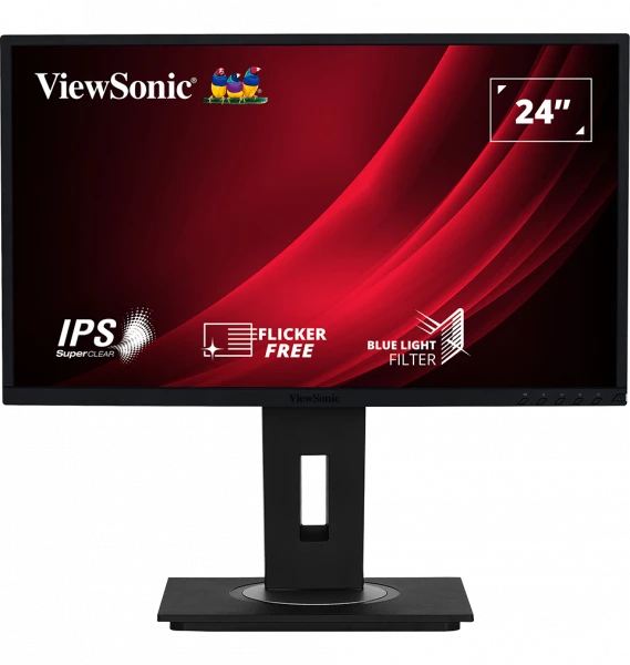 ViewSonic Monitor | VA2432-MHD| Blue Light Filter | Anti-Glare Coating | Flicker-Free | 2w Built-In Speakers | 1 Year Warranty