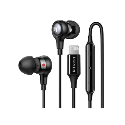 UGREEN MFI Certified Lightning Earbuds With Noise Isolation | Wired Earphones