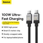 Baseus CoolPlay Series Fast Charging Cable Type-C to Type-C 100W