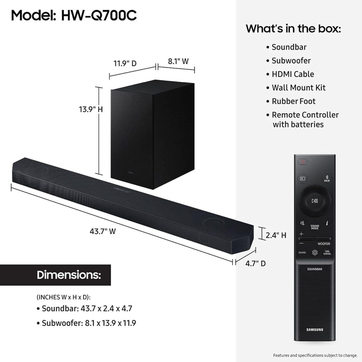 Samsung Q-series Soundbar HW-Q700C